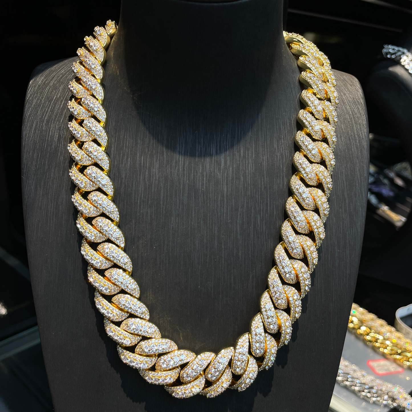 18mm Moissanite Hip-Hop Bubble Cuban Chain