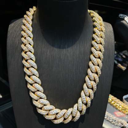 18mm Moissanite Hip-Hop Bubble Cuban Chain