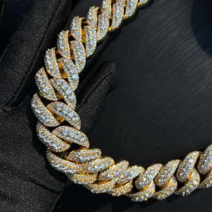 18mm Moissanite Hip-Hop Bubble Cuban Chain