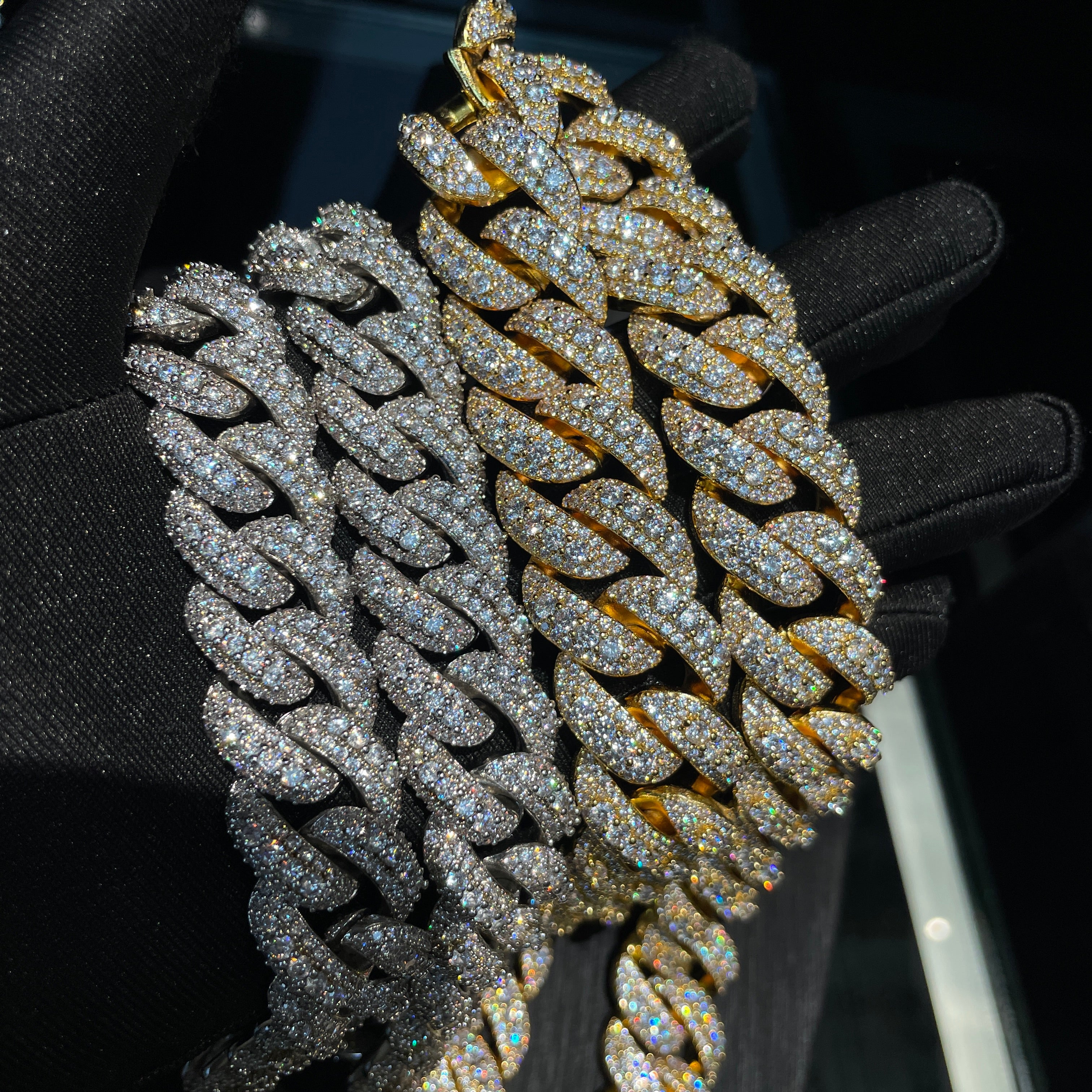 18mm Moissanite Hip-Hop Bubble Cuban Chain