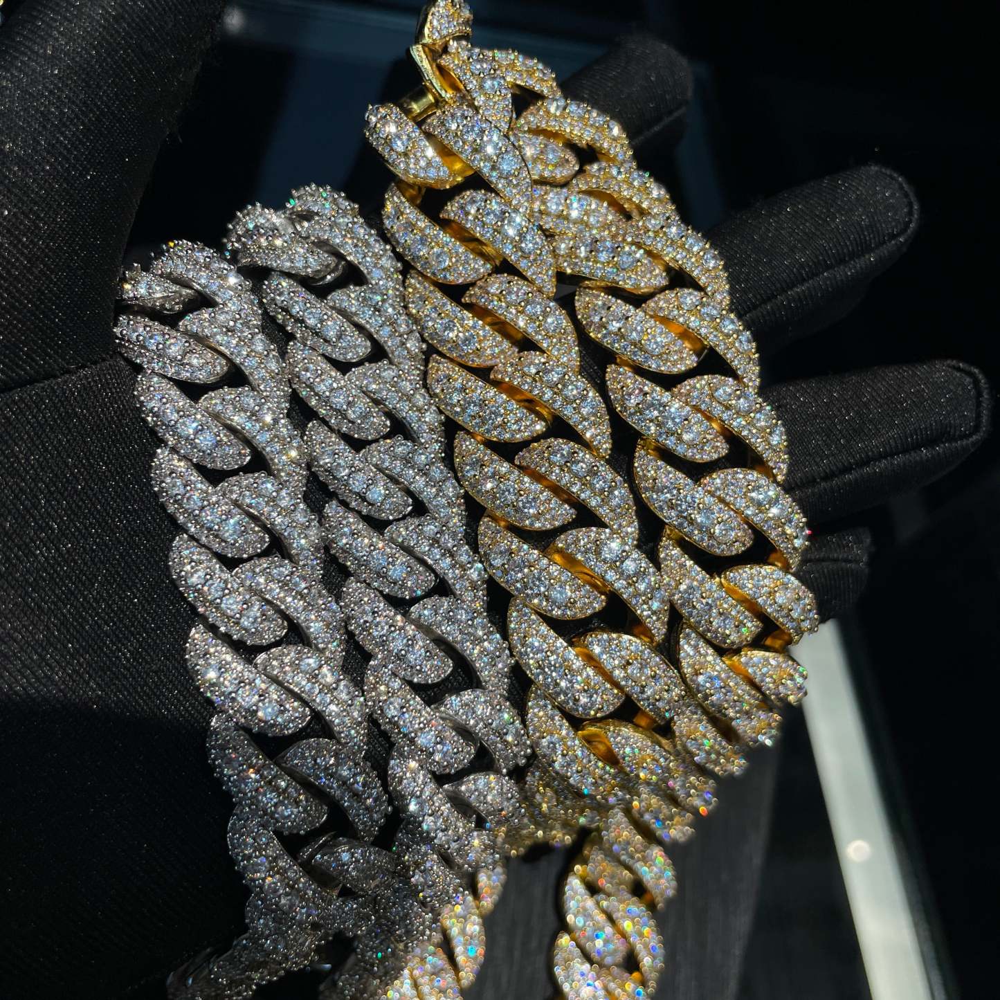 18mm Moissanite Hip-Hop Bubble Cuban Chain