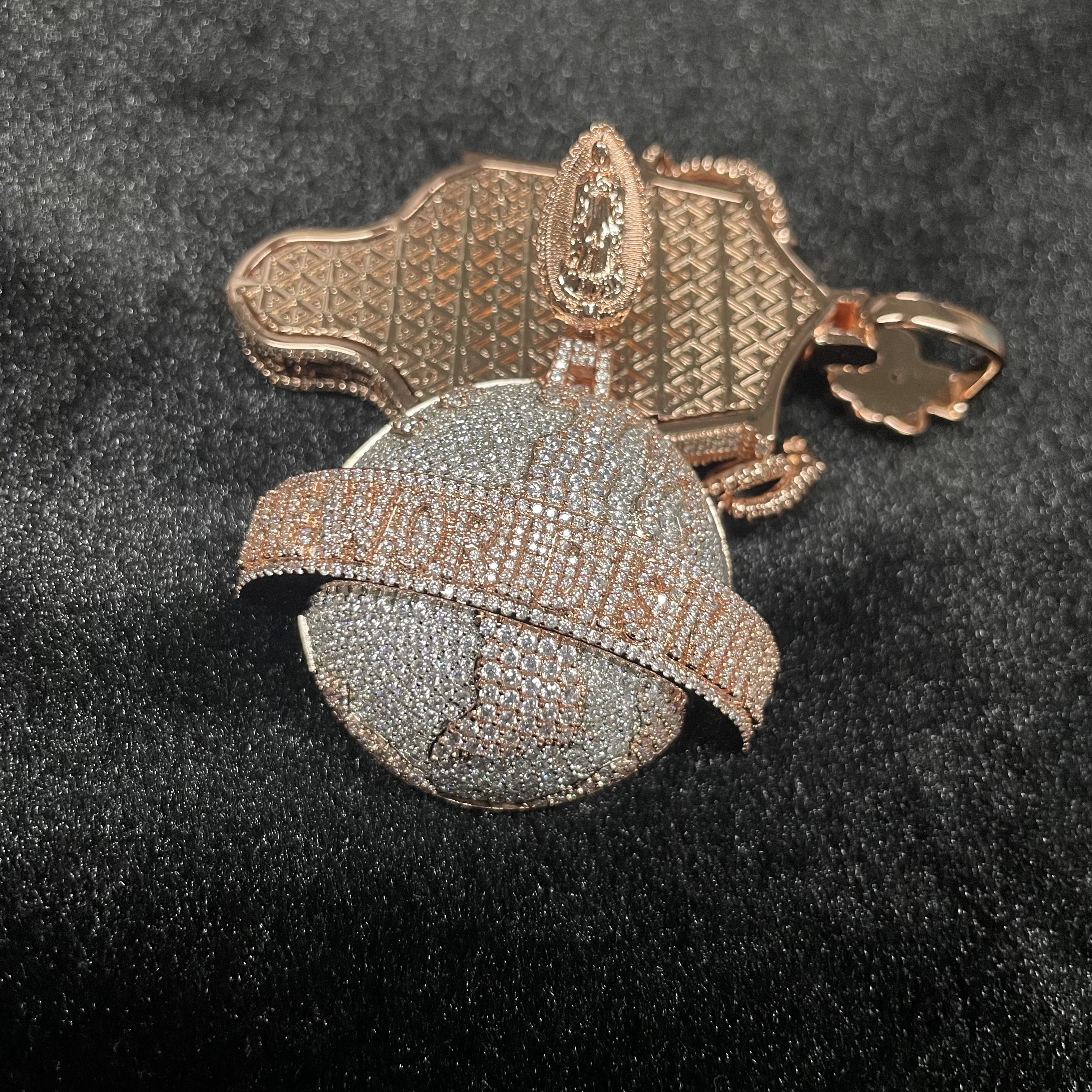 Moissanite "The World is Mine" Global Pendant Smaller Version