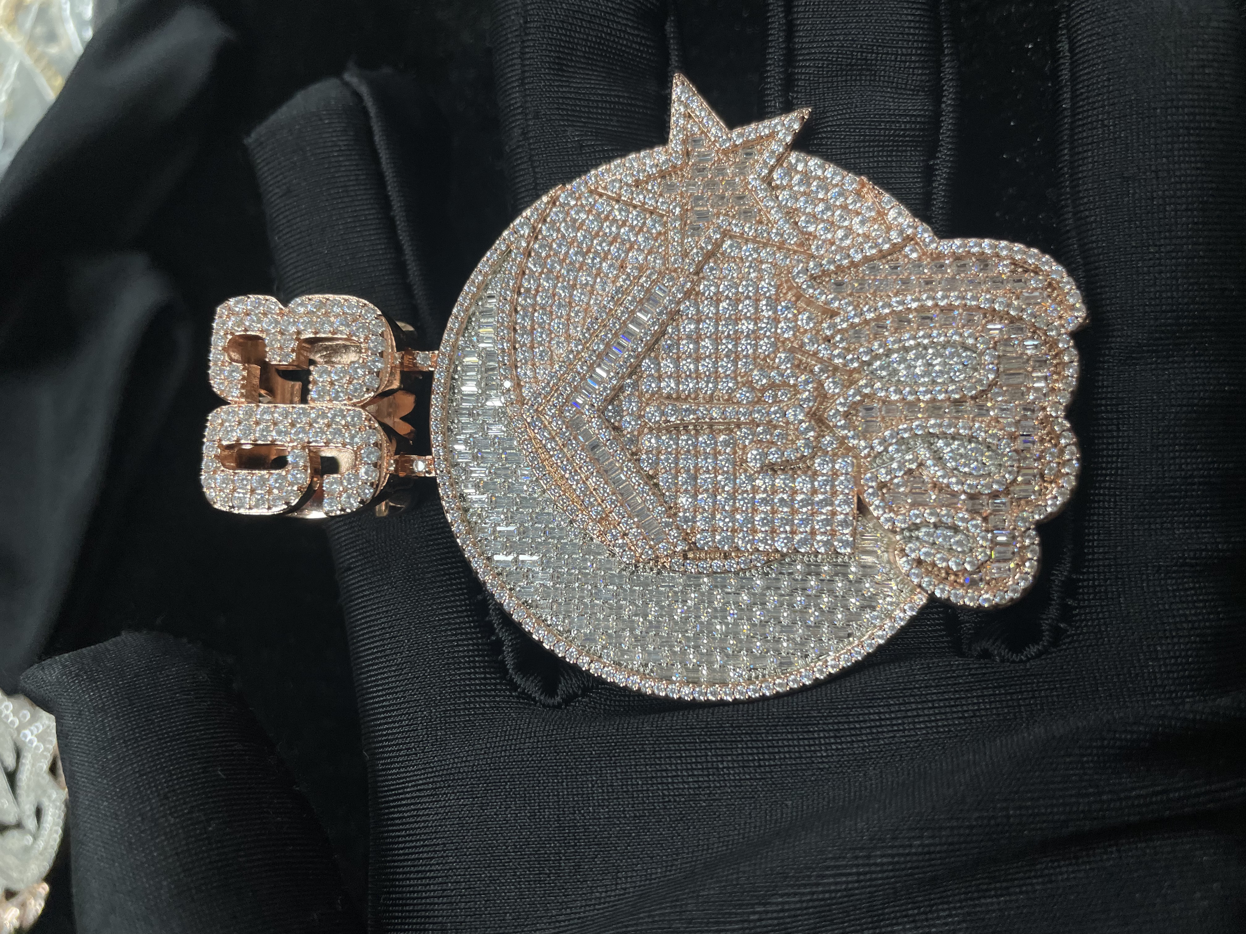 Custom Moissanite ALLAH Number 3D Pendant Smaller Version（In stock）