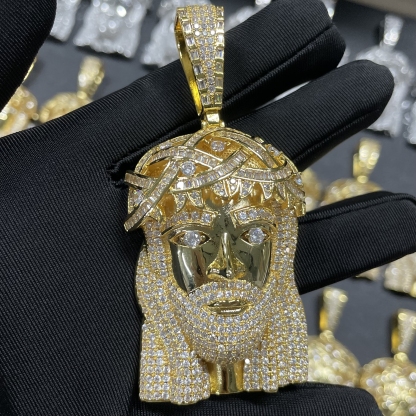 Moissanite Exquisite Luxury Jesus Figure Pendant