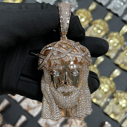 Moissanite Exquisite Luxury Jesus Figure Pendant