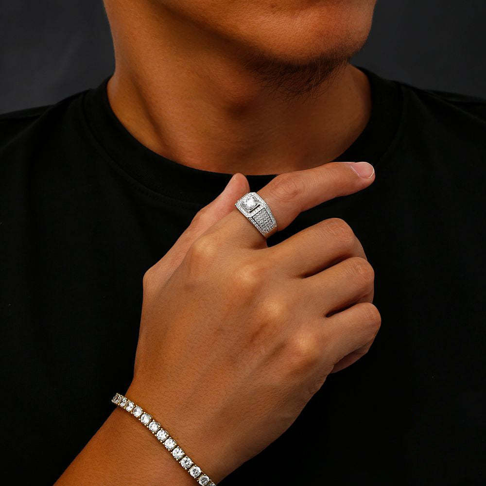 2.0 Carats VVS1 Moissanite Men Ring