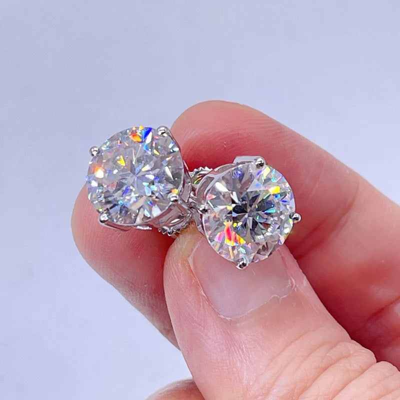 S925 Moissanite Multi-Size Classic Hip-Hop Earrings