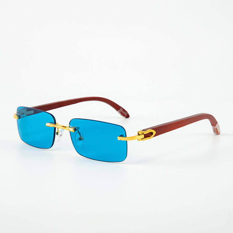 Fashion Frameless Wooden Temple Sunglasses