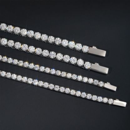 925 Sterling Silver Moissanite Tennis Chain
