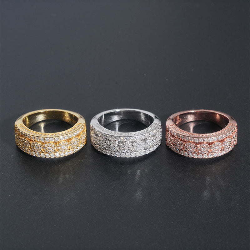 Moissanite Design Half-Row Ring