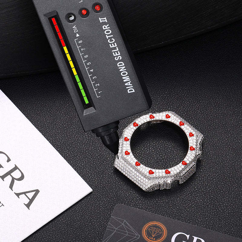 GA2100GB Moissanite Enamel Heart Watch Case Bezel