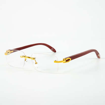 Fashion Frameless Wooden Temple Sunglasses