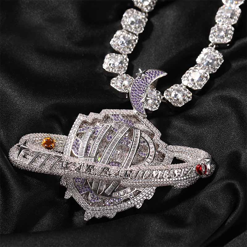 Moissanite creative Nebula pendant