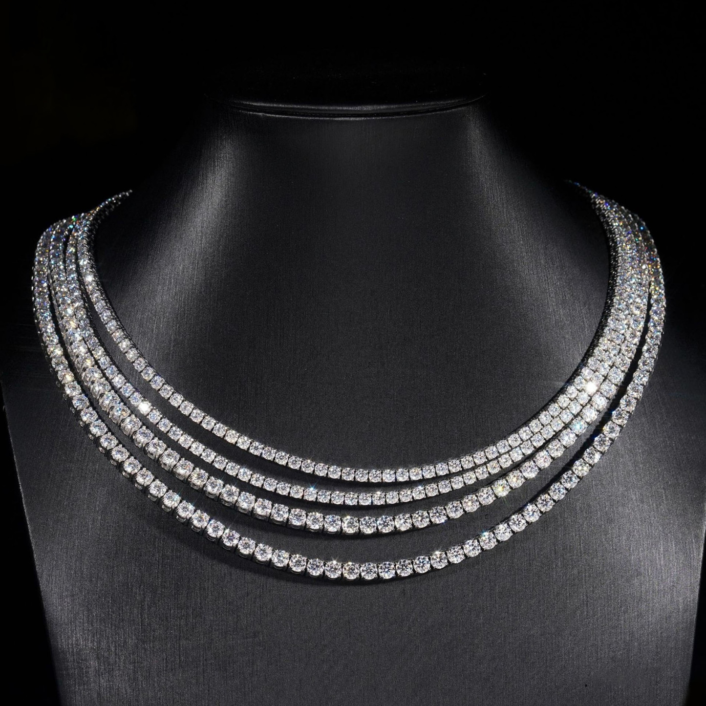 925 Sterling Silver Moissanite Tennis Chain