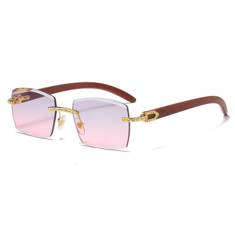Fashion Rimless Woody Sunglasses