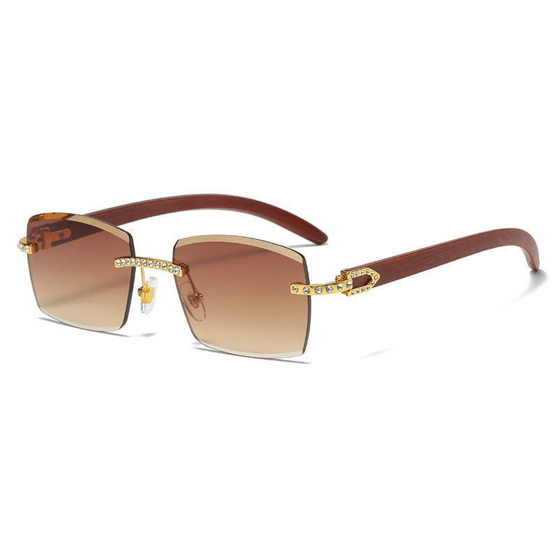 Fashion Rimless Woody Sunglasses