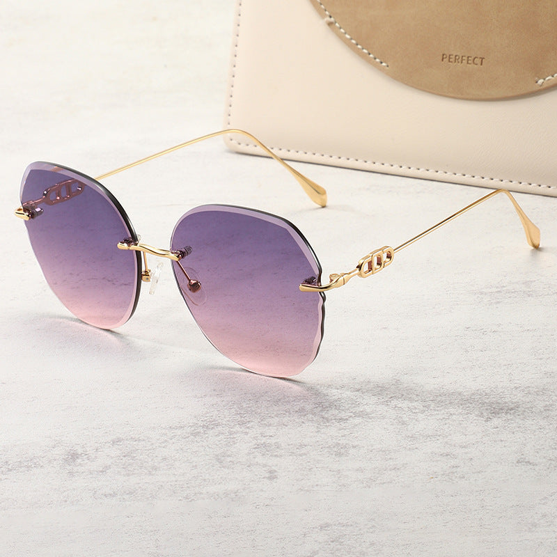 Retro Rimless Sunglasses