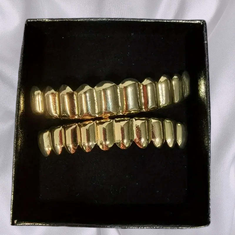 Hip-Hop Rapper 10-tooth 24K Gold Plated Grillz