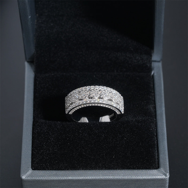 Moissanite Design Half-Row Ring