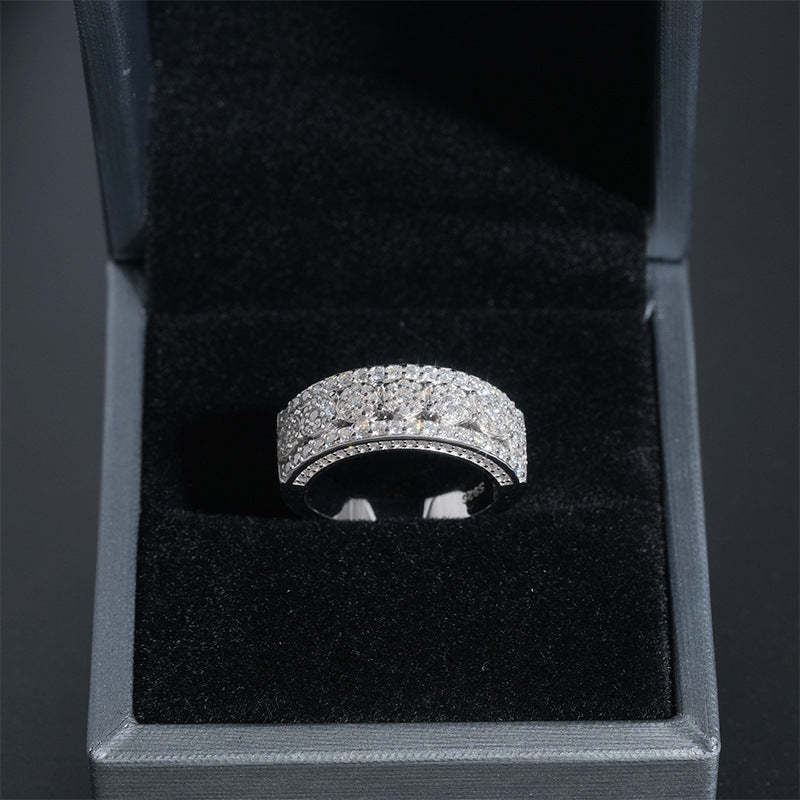 Moissanite Design Half-Row Ring
