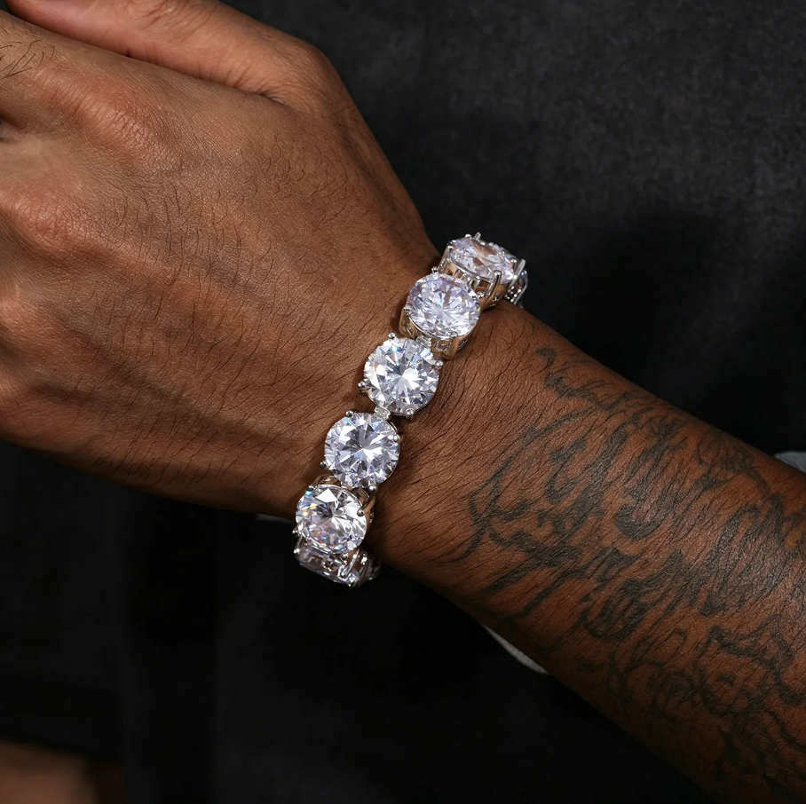 15mm Moissanite Tennis Bracelet
