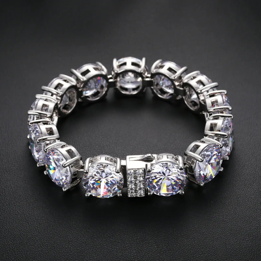 15mm Moissanite Tennis Bracelet