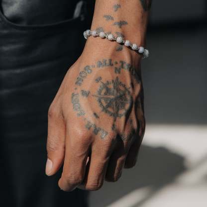 8mm Moissanite Beads Bracelet