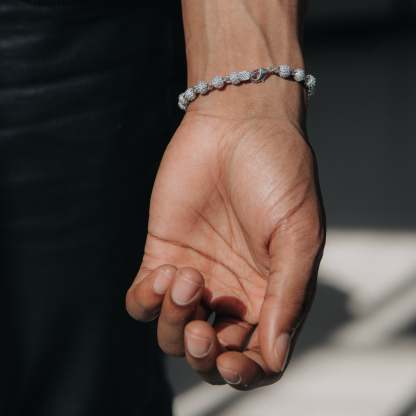 8mm Moissanite Beads Bracelet