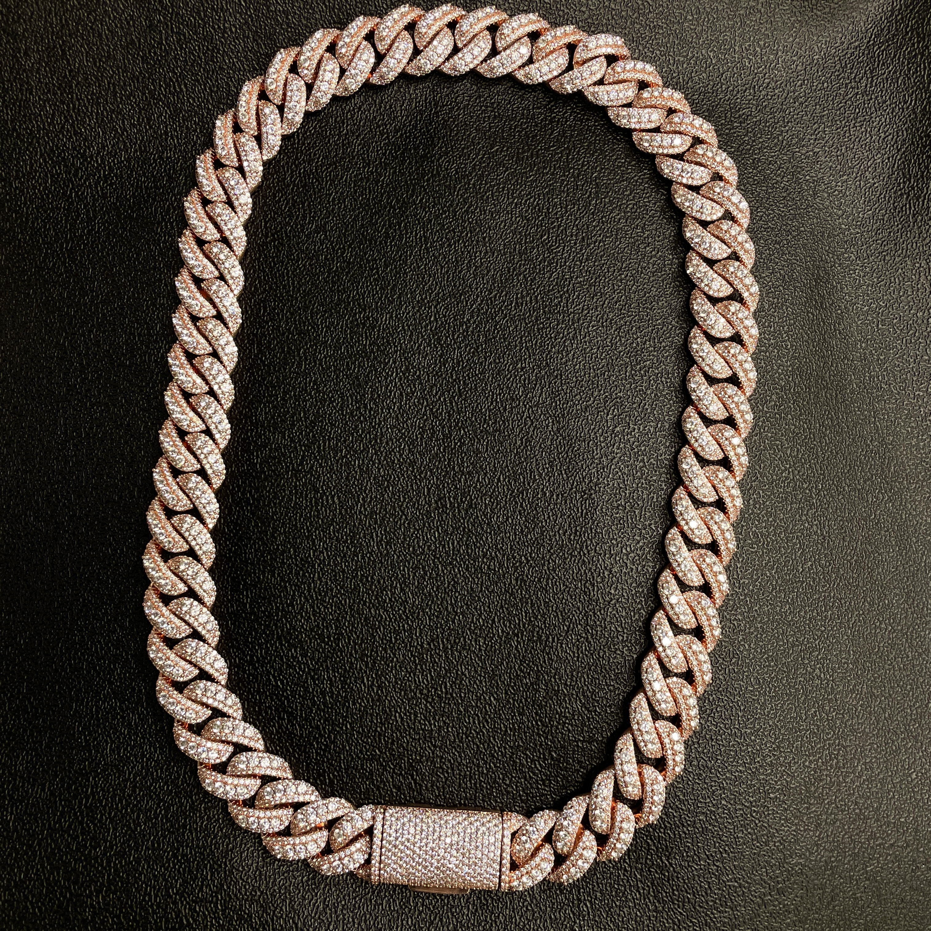 18mm Moissanite Hip-Hop Bubble Cuban Chain