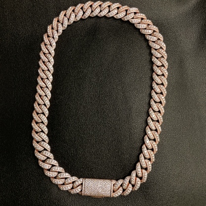 18mm Moissanite Hip-Hop Bubble Cuban Chain