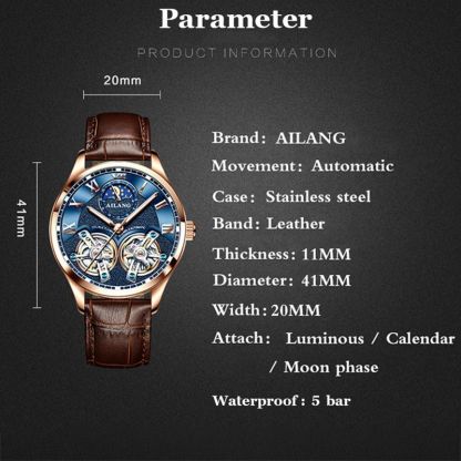 Waterproof Skeleton Automatic Mechanical Watch