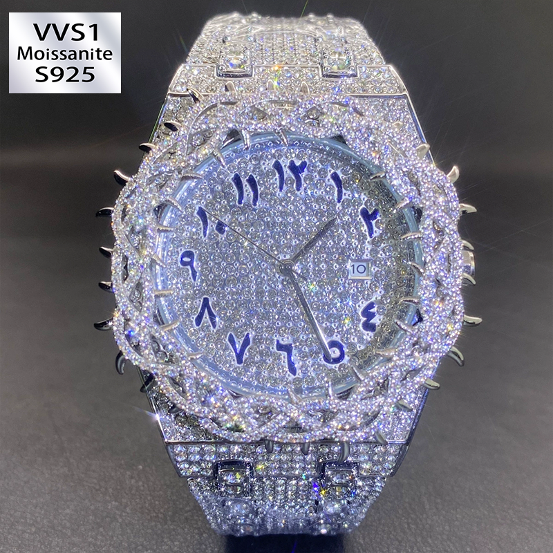 Iced Out Thorn Crown Men Watch 