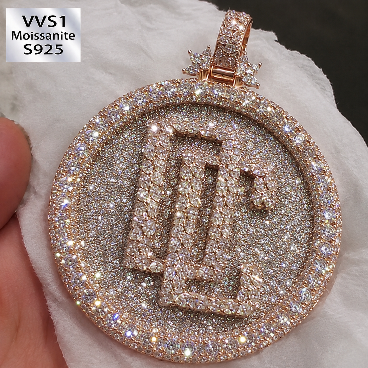 Galaxy Marquise Full Moissanite Pendant