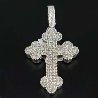 S925 Moissanite Plum Cross Tennis Chain Set