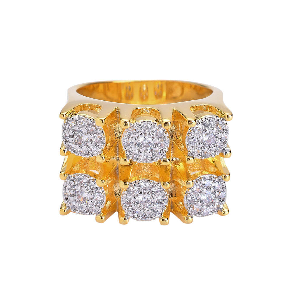 Double Row Full Moissanite Ring