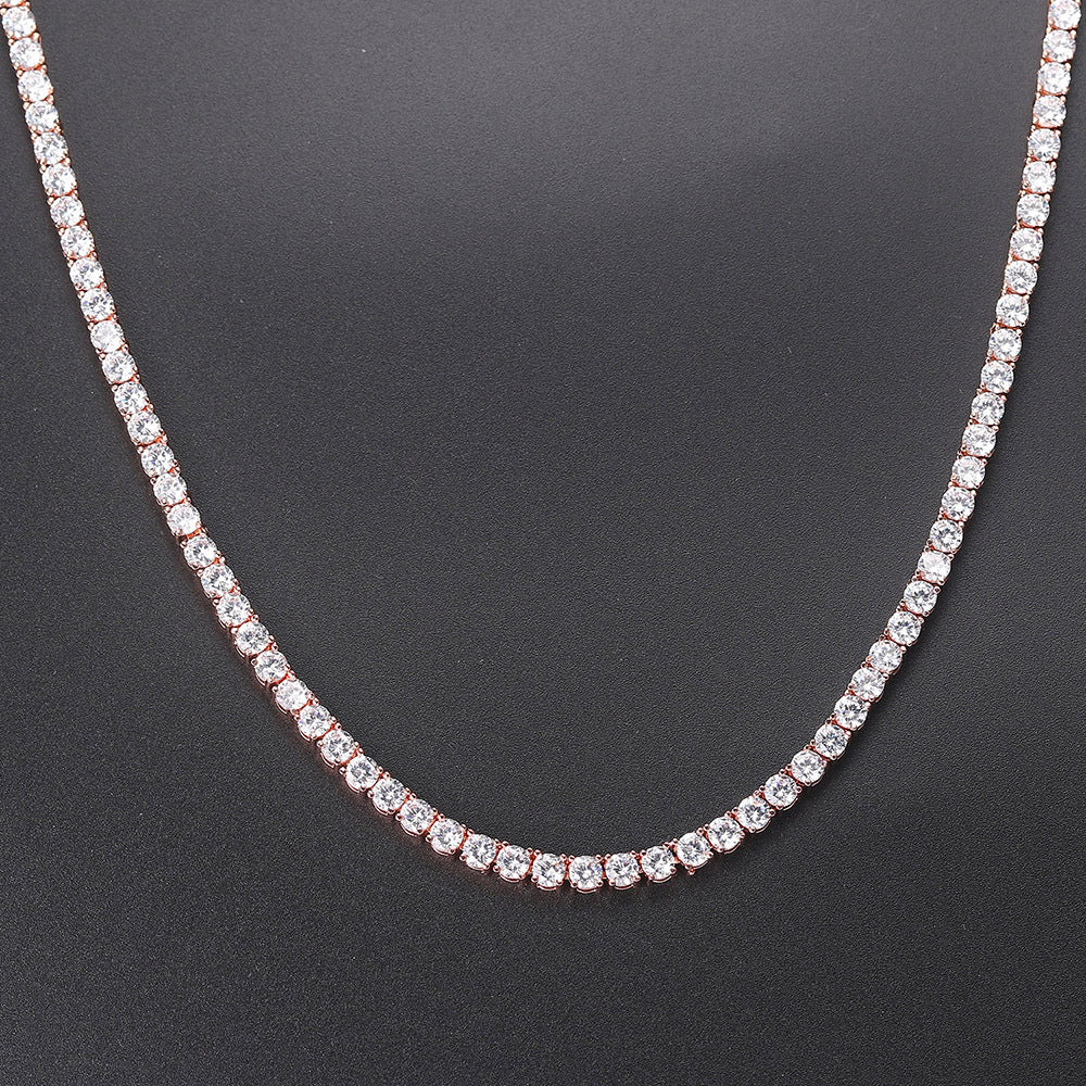 925 Sterling Silver Moissanite Tennis Chain