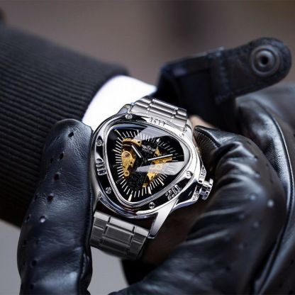Triangle Skeleton Mechanical Automatic Sport Watch