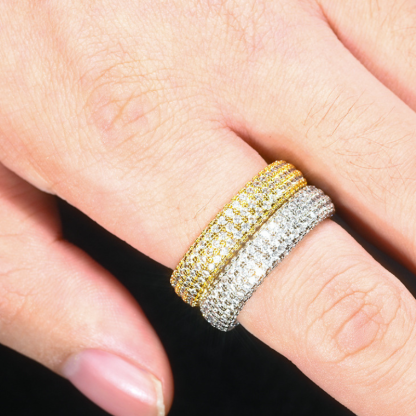 S925 Silver Moissanite Full Diamond Ring