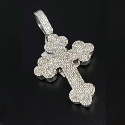 S925 Moissanite Plum Cross Tennis Chain Set