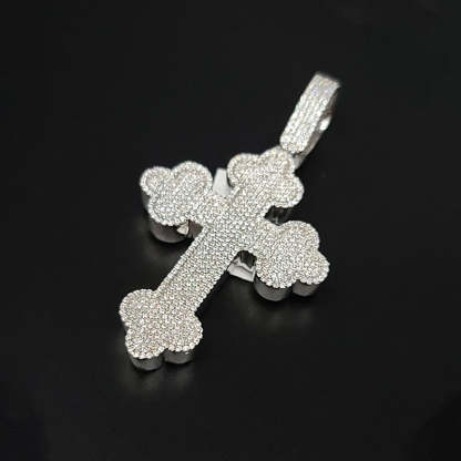 S925 Moissanite Plum Cross Tennis Chain Set