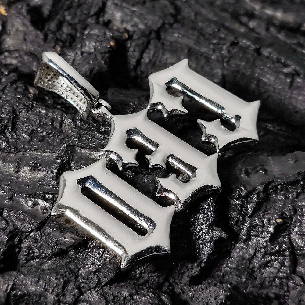 Ice Out Glitch Letters Custom Moissanite Pendant