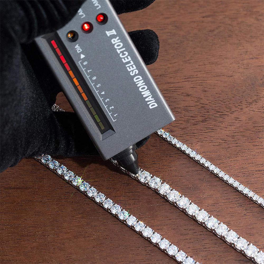 5 Carats 3mm VVS1 Moissanite White Gold Tennis Bracelet