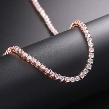 925 Sterling Silver Moissanite Tennis Chain