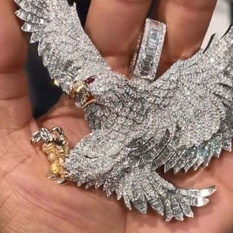 Moissanite Eagle Pendant（Goods In Stock)