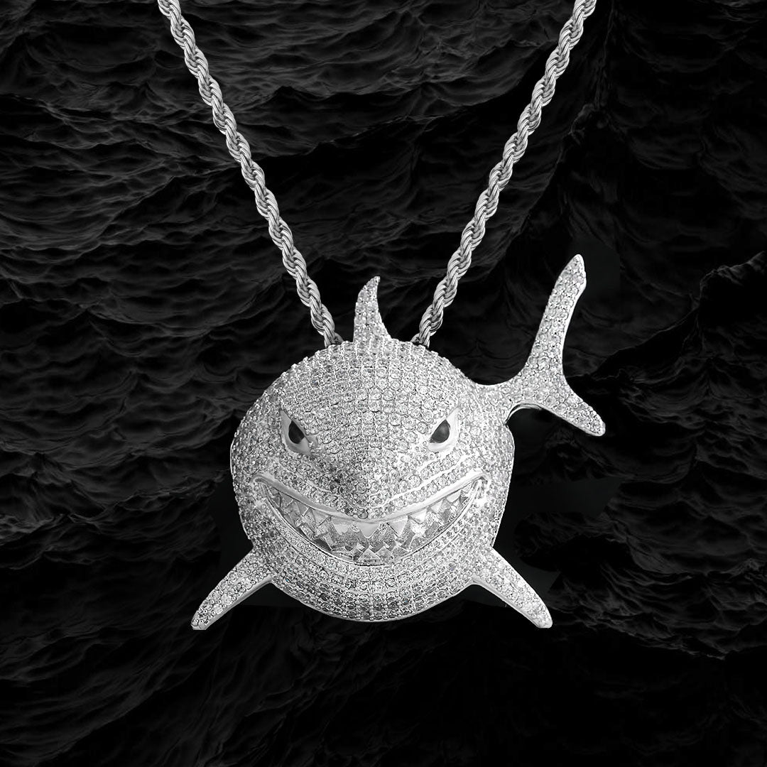 Iced Baby Shark Pendant-KRKC&CO