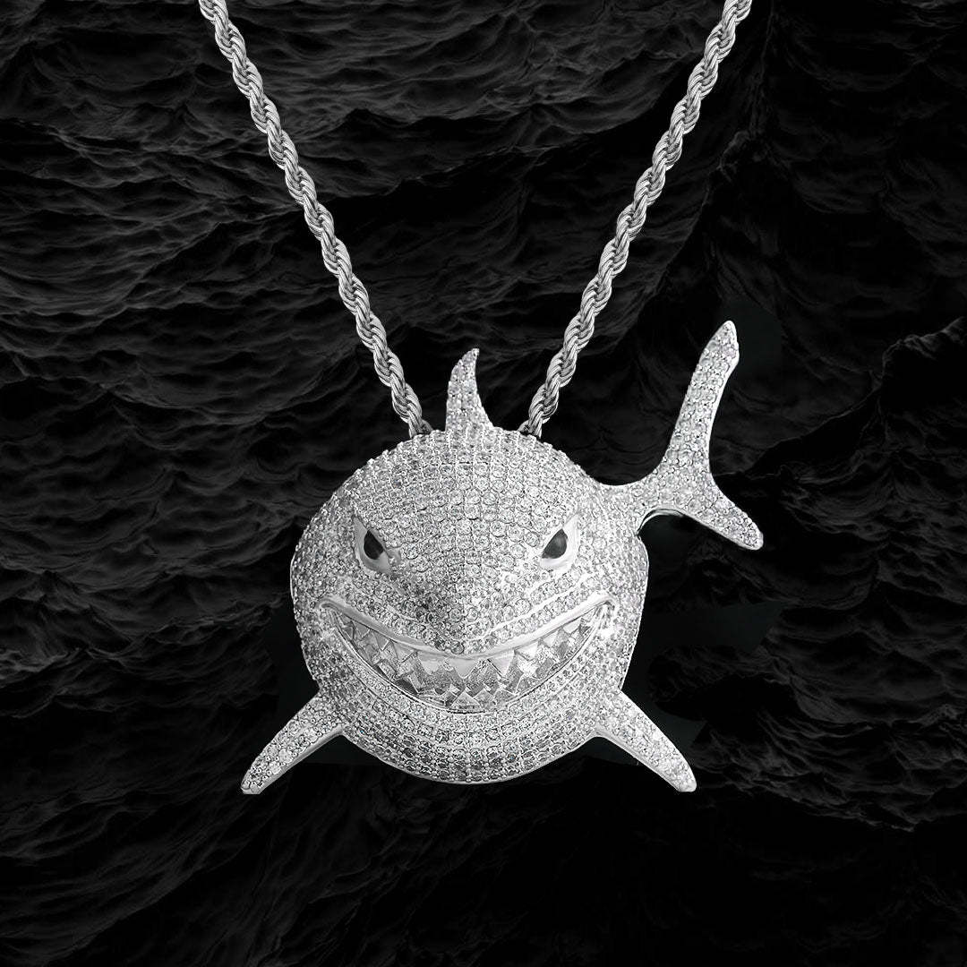 Iced Baby Shark Pendant-KRKC&CO