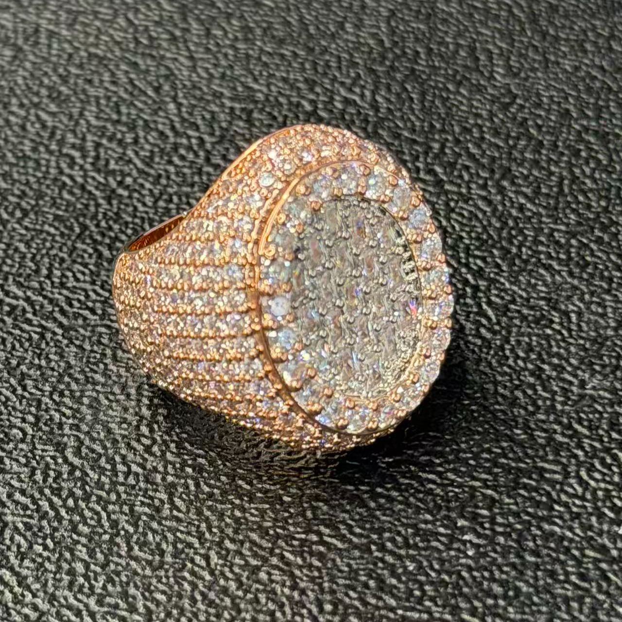 T-shaped Moissanite Men's Ring