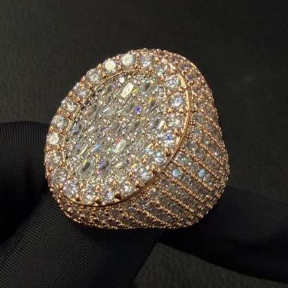 T-shaped Moissanite Men's Ring