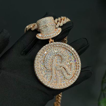 Gentleman's hat Runtz Letter Moissanite Pendant