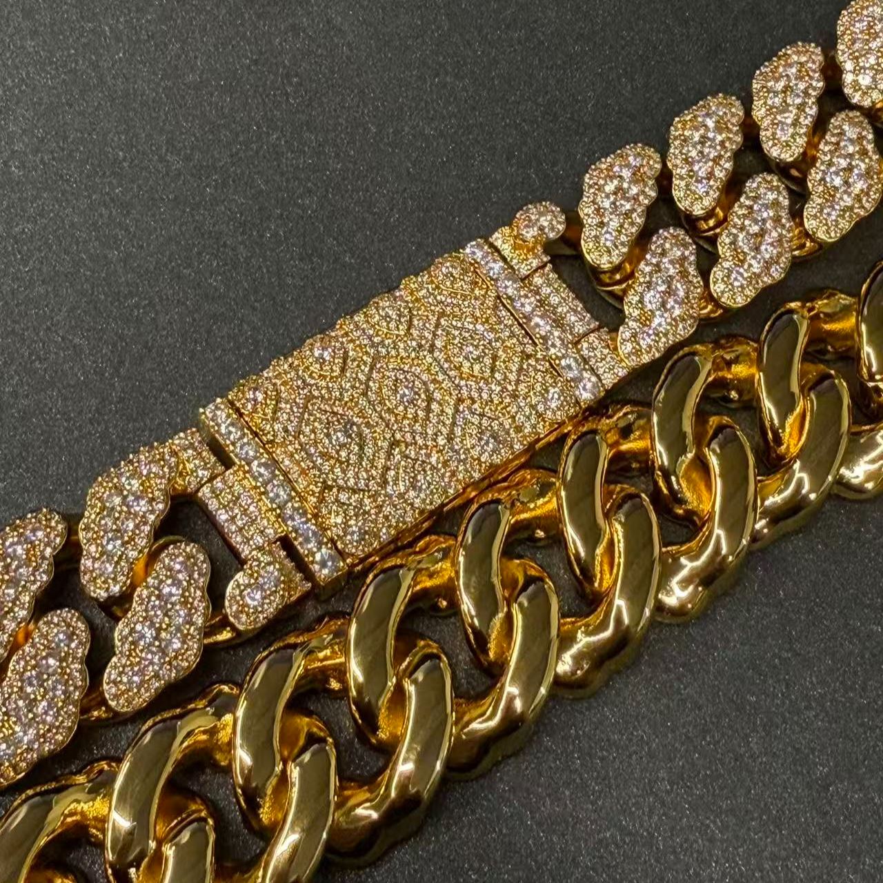 New S925 Moissanite Exquisite Cuban Chain